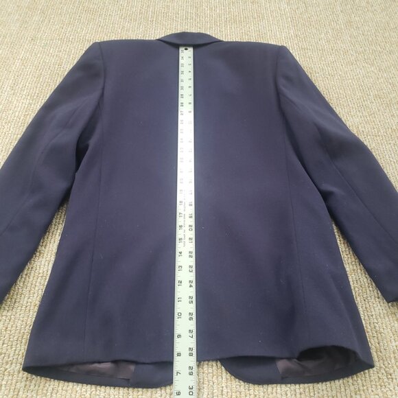 Vintage 80s Navy Blazer Women's 8 - Picture 9 of 11